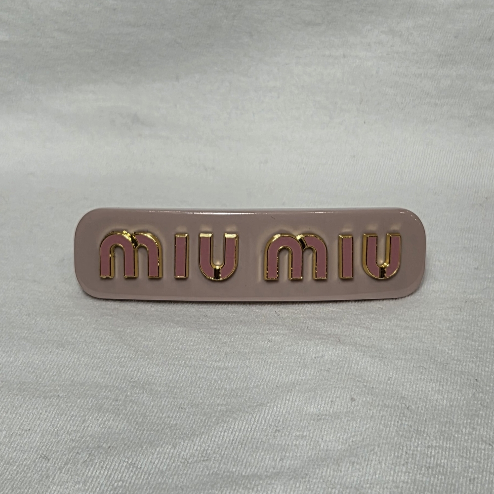 Miu Miu Pink and Gold Hair Clip